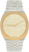 GUCCI SILVER & GOLD 25H WATCH