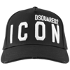 Dsquared2 Icon Embroidery Cotton Gabardine Cap In Black