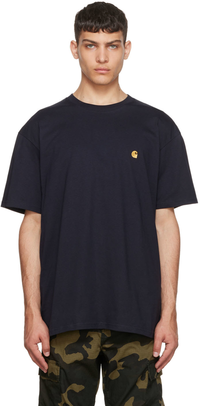 Carhartt T-shirt  Wip Men Color Blue In Navy