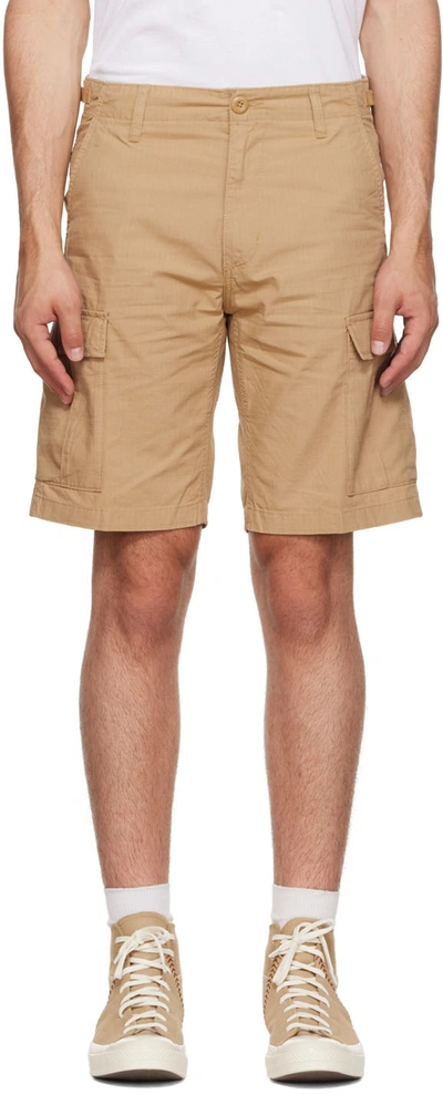 Carhartt Aviation Cotton Bermuda Shorts In Beige