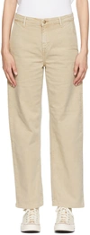 Carhartt Beige Pierce Jeans In Dusty H Brown