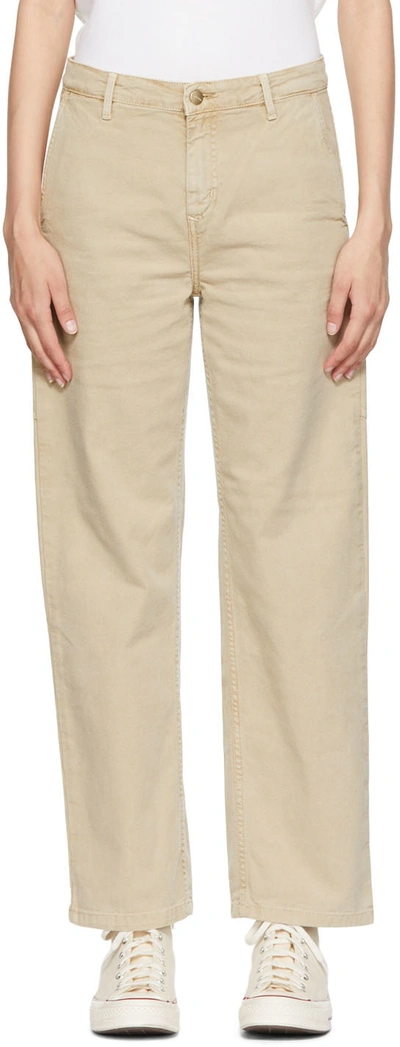 Carhartt Beige Pierce Jeans In Dusty H Brown