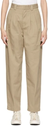Carhartt Beige Tristin Trousers In Leather