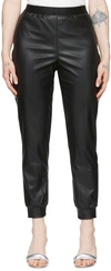 WOLFORD BLACK FAUX-LEATHER TROUSERS