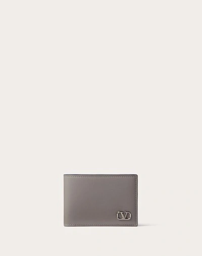 Valentino Garavani Vlogo Signature Wallet In Pearl Grey
