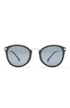 Cole Haan 50mm Round Sunglasses In Black