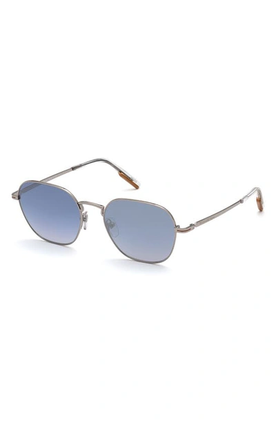 Zegna 53mm Geometric Sunglasses In Grey
