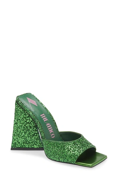 Attico Devon Slide Sandal In Apple Green