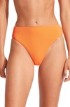 Seafolly Sea Dive High Waist Bikini Bottoms In Tango
