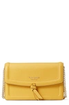 Kate Spade Knott Pebbled Leather Flap Crossbody Bag In Morning Light