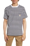 Carhartt Scotty Stripe Pocket T-shirt In Scotty Stripe Dark