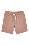 Madewell 7-inch Cotton & Hemp Terry Sweat Shorts In Faded Earth