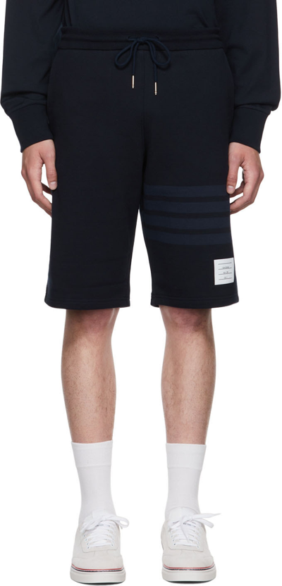 Thom Browne Navy 4-bar Shorts In 415 Navy