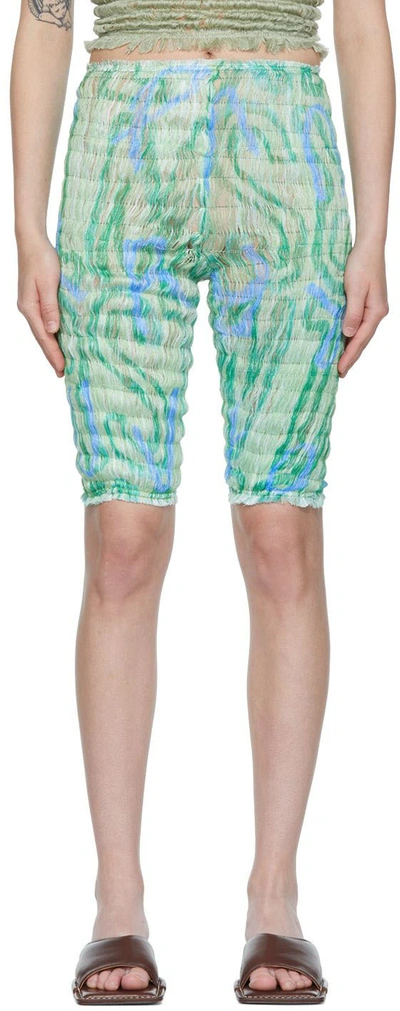 Constanca Entrudo Green Printed Shorts