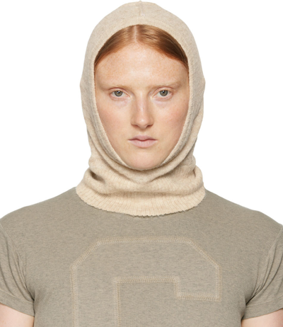 Mm6 Maison Margiela Beige Alpaca Balaclava In 106m Beige Melange