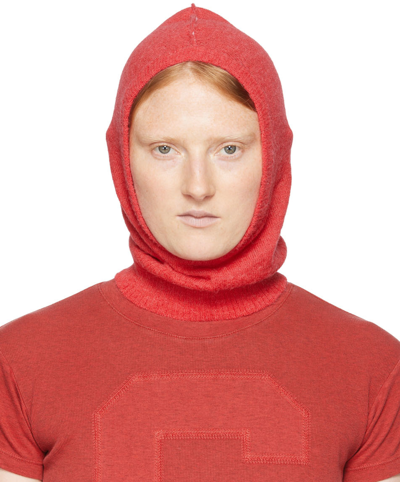 Mm6 Maison Margiela Red Alpaca Balaclava In 312 Red