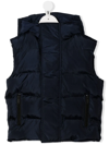 Dsquared2 Rear-logo Hooded Puffer Jacket In Blue