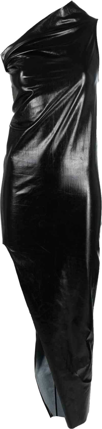 Rick Owens Athena One-shoulder Gown In Black