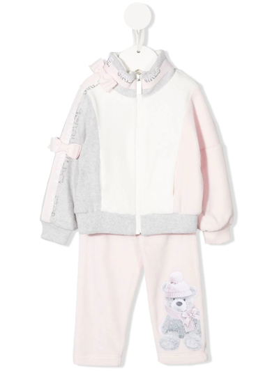 Lapin House Babies' Colour-block Cotton-blend Tracksuit In Pink