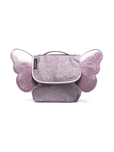 Caramel Kids' Wing-detail Shoulder Bag In Purple
