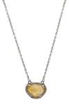 Adornia Fine Jewelry Silver 2.00 Ct. Tw. Citrine November Birthstone Necklace In Silver - Citrine - November