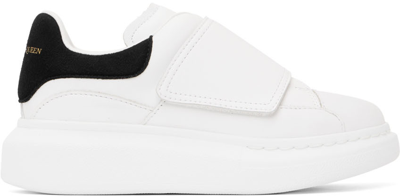 Alexander Mcqueen Kids Black & White Velcro Oversized Sneakers In 9061 White/black
