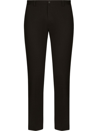 Dolce & Gabbana Gray Cotton Dress Formal Trousers In Black