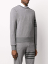 Thom Browne Relaxed Fit Tonal 4 Bar Sweatshirt In Grey Cotton In 035 Med Grey