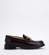 Tod's Catena Classic Leather Loafers In Burgundy