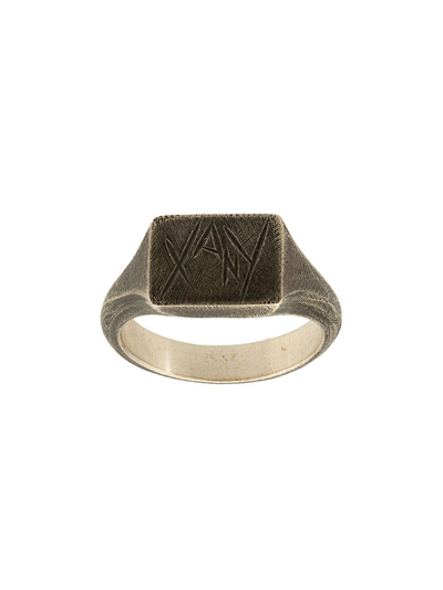 Werkstatt:münchen Werkstatt Munchen X Atelier Ny Signet Ring Plated Shade M1132 In Silver