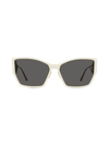 Dior 30montaigne 60mm Rectangular Sunglasses In Ivory