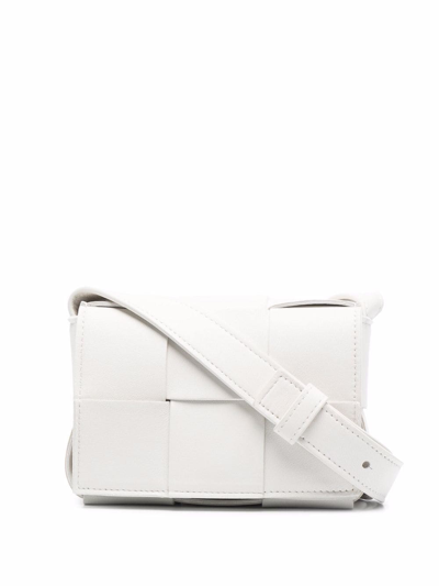 Bottega Veneta Mini Cassette Bag In White-gold