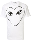Comme Des Garçons Play Comme Des Garcons Play Men Black Line Heart T-shirt In White