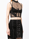 DION LEE DION LEE WOMEN NET LACE LAYERED TOP