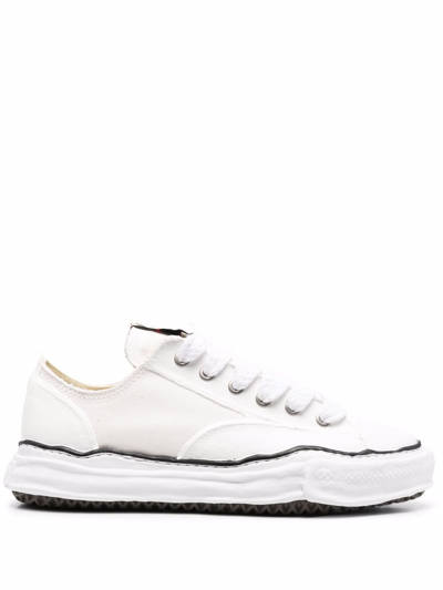 Miharayasuhiro Maison Mihara Yasuhiro Peterson Rubber Painted Canvas Original Sole Low Top Sneaker In White