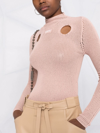 Off-white Meteor Knitted Top In Nude No Color