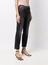 R13 Shelley Distressed Straight-leg Stretch-denim Jeans In 816a Morrison Black
