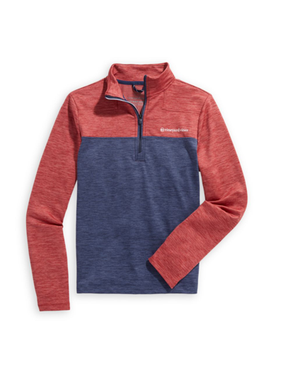 Vineyard Vines Boys' Performance Half Zip Pullover Shep Shirt - Little Kid, Big Kid In Americana