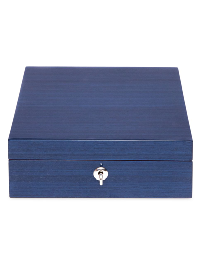 Rapport London Heritage Lacquered Wood Four-watch Box In Navy