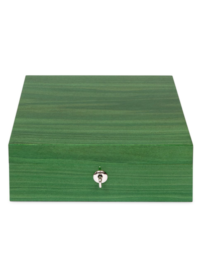 Rapport London Heritage Lacquered Wood Four-watch Box In Green