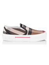 BURBERRY MEN'S CURT CHECK SLIP-ON SNEAKERS