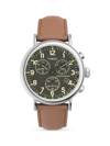 TIMEX MEN'S STANDARD LEATHER STRAP CHRONOGRAPH WATCH