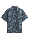 Theory Noll Bold Palm Shirt In Balsam Multi