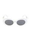 Versace 54mm Irregular Oval Sunglasses In White