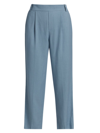 Vince Pleated Drapey Pull-on Pants In Dark Piero Blue