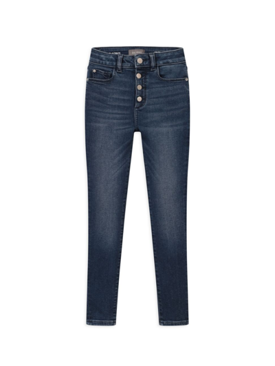 Dl Premium Denim Girl's Chloe High-rise Stretch Skinny Jeans In Eco Dark