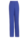 Lafayette 148 Sullivan Wool-silk Pants In Tile Blue