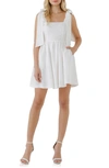 Endless Rose Bow Strap Sundress In White