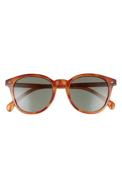 Le Specs Bandwagon 51mm Round Sunglasses In Brown