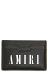 Amiri Logo Leather Card Holder In Black